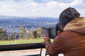 Telescope looking back