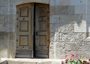 opening door